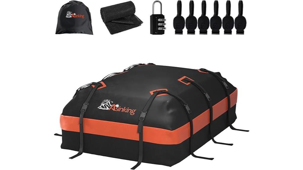 waterproof roof bag with locks