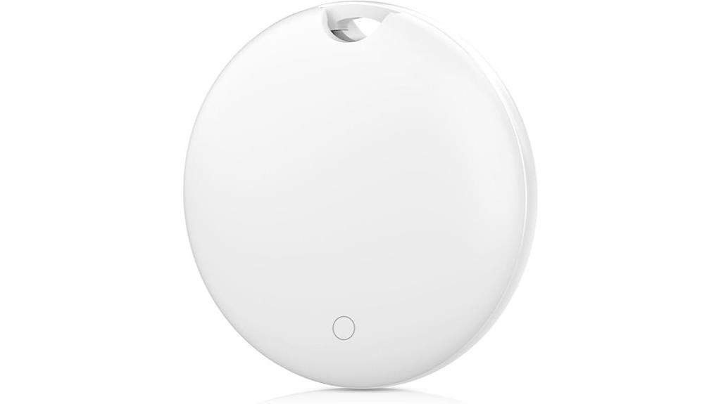 white bluetooth luggage tracker