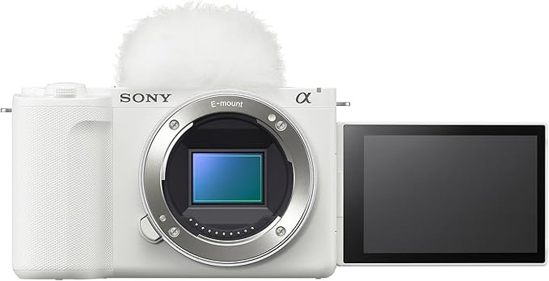 white sony zv e10 ii