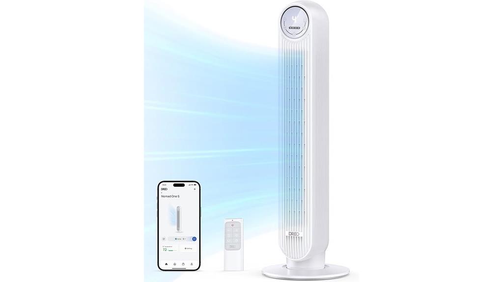 wifi connected tower fan