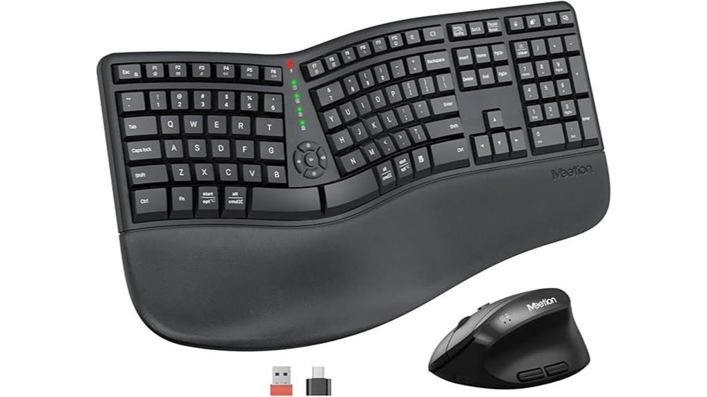 wireless ergonomic keyboard set