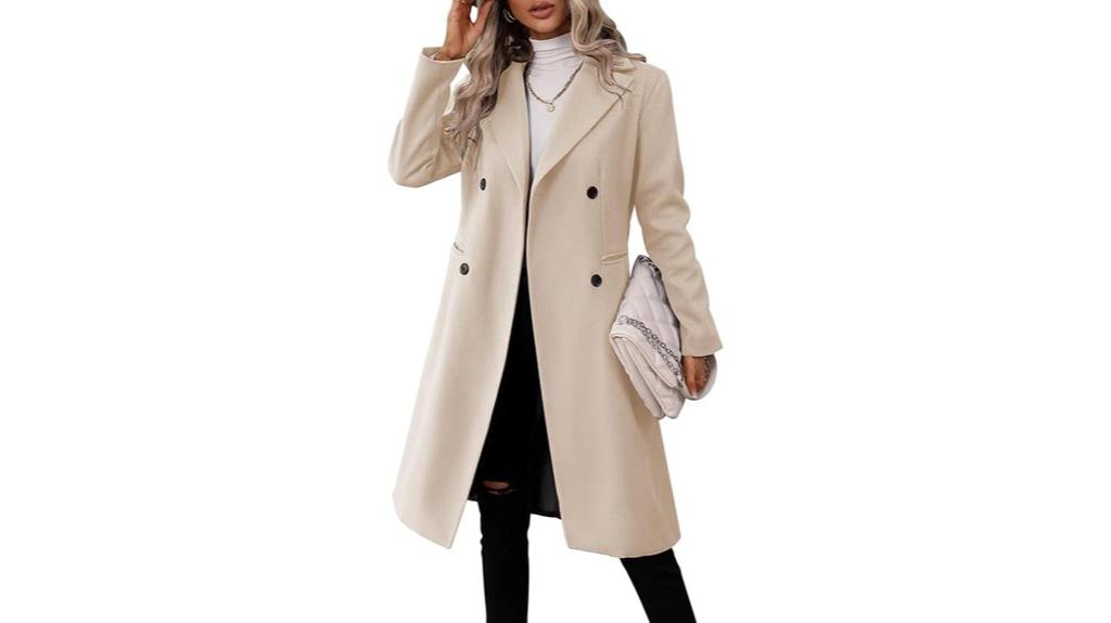 women s double lapel coat