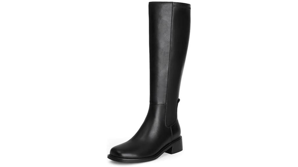women s faux leather knee high boots
