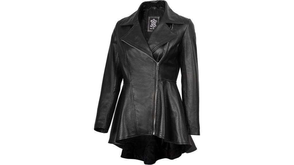 women s lambskin peplum jacket