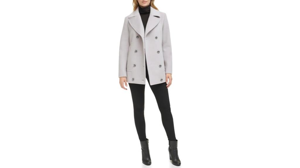 wool coat with notch collar