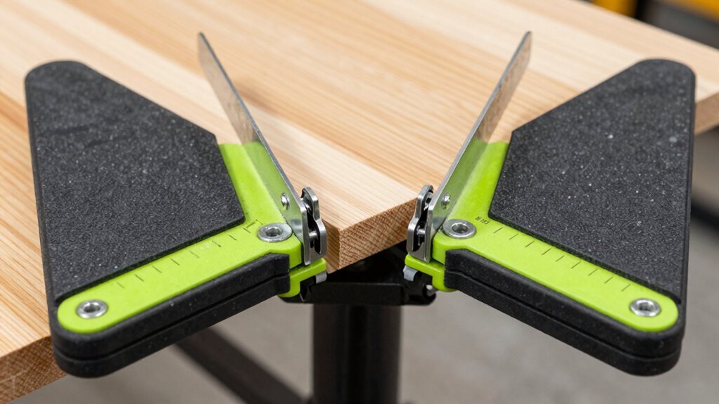 support wings ensure safe precise cuts