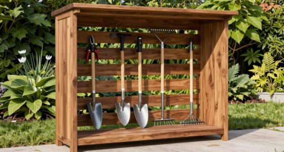 blade safe garden tool storage