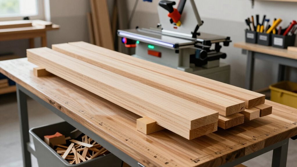 efficient lumber cutting setup