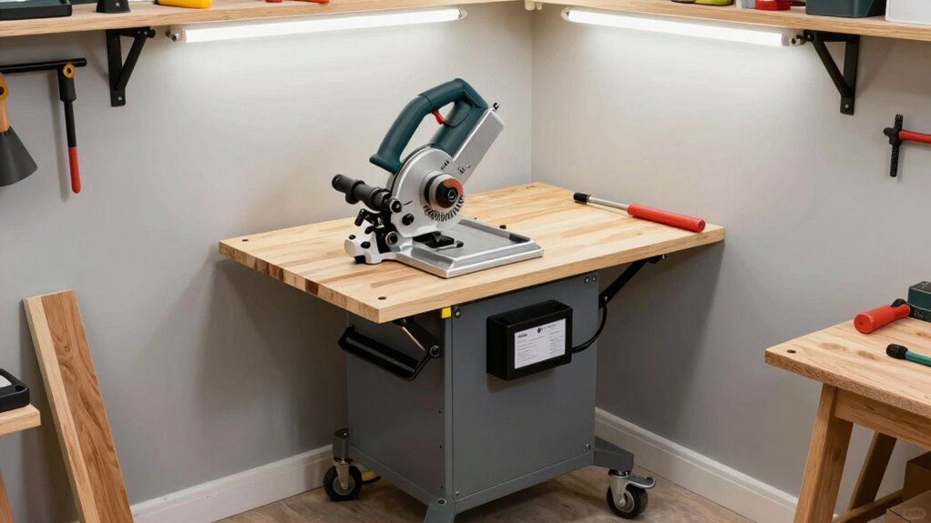 efficient mobile woodworking workspace