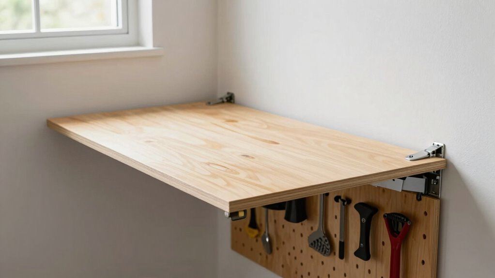 fold down work surface installation