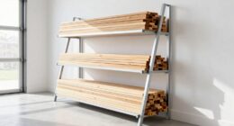 folding wall mounted lumber rack