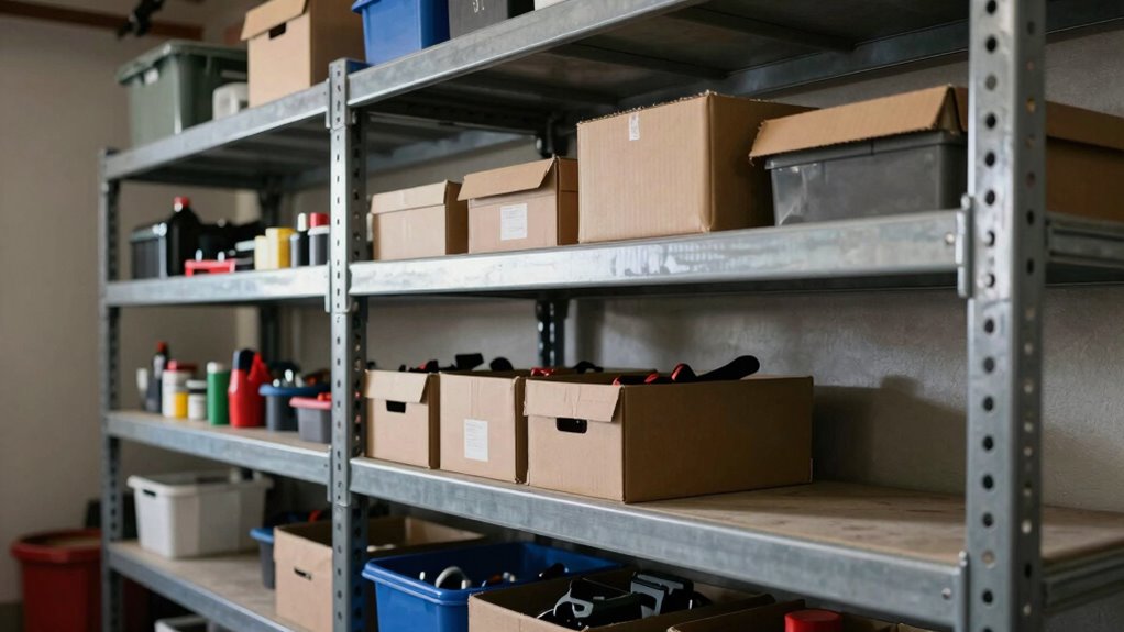 optimal garage shelf depth