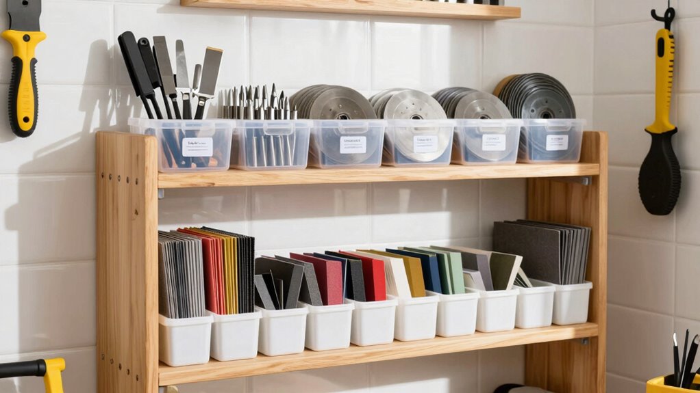 organize consumables for efficiency