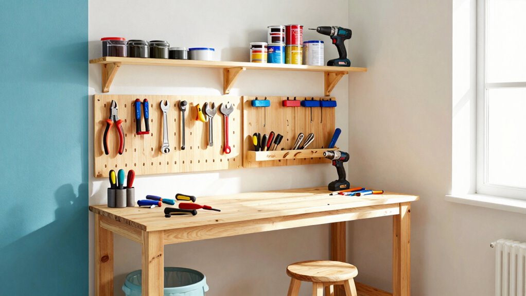 organized diy repair station