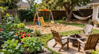 organized functional backyard zones