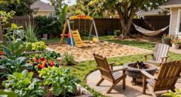 organized functional backyard zones