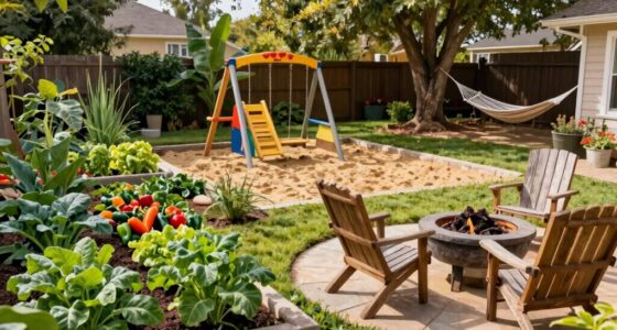 organized functional backyard zones