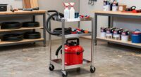 organized shop vacuum cart