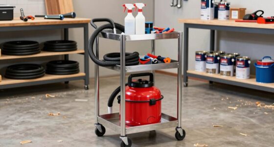 organized shop vacuum cart