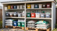 organized yard supply storage