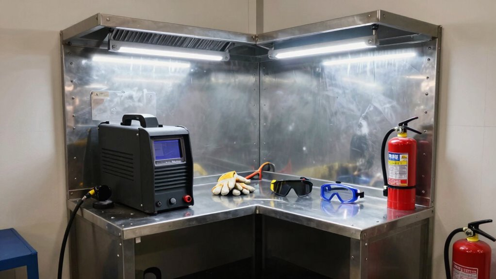 safe compact welding setup