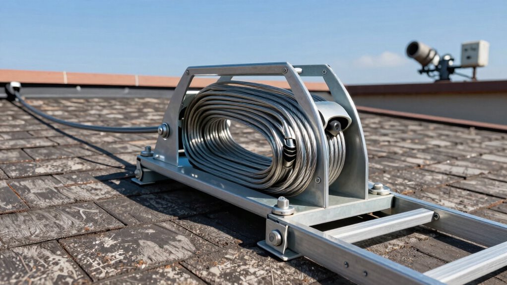 safe ladder hoist setup