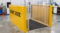 set up entry dust barrier