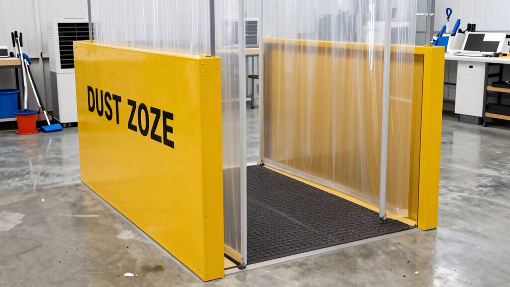 set up entry dust barrier