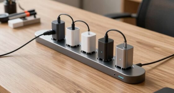 wireless charging organizes workspace