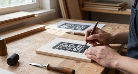No AI Art (OC) Linocut