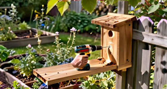 Gardener Uses An Extra Fence Board To Build A Home For Backyard Bees