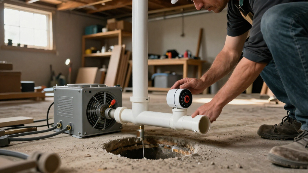 Radon Mitigation System Installed