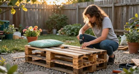 Woman Upcycles Old Wood Pallets Into A Backyard Showpiece With An Impressive DIY